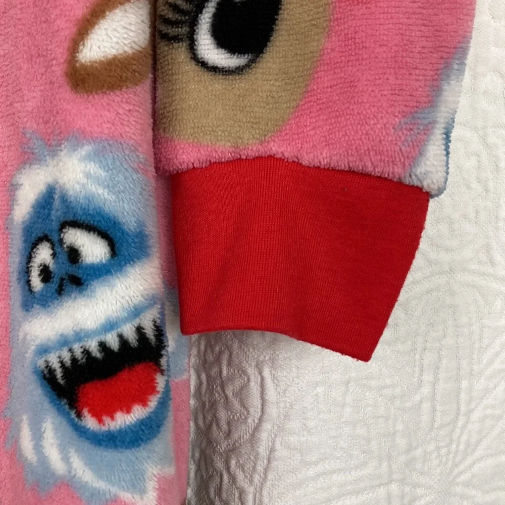 Rudolf the Red Nosed Reindeer Women’s Fleece Pajamas Onesie sz Medium